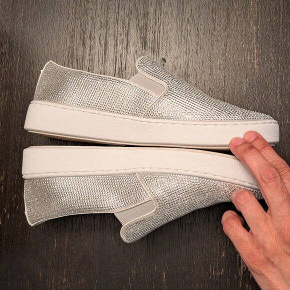 MICHAEL KORS KEATON SLIP ON- LIGHT SLATE w/ HOT FIX STONES - Picture 7 of 8